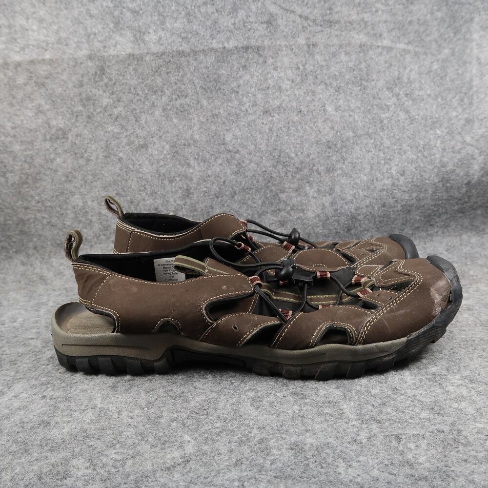 Casual Shoes Mens 10 Sport Sandals Closed Toe Fisherman Drawstring Outdoor Brown